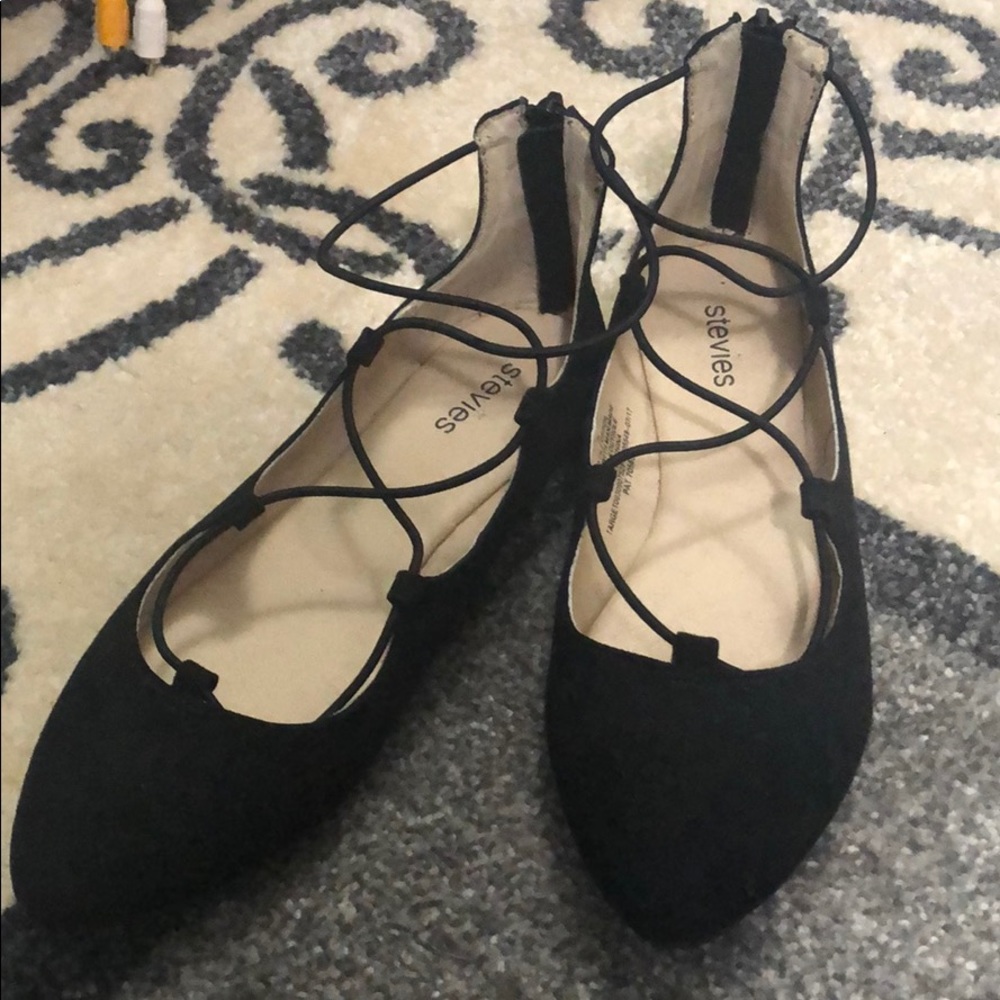 Lace up ballet flats